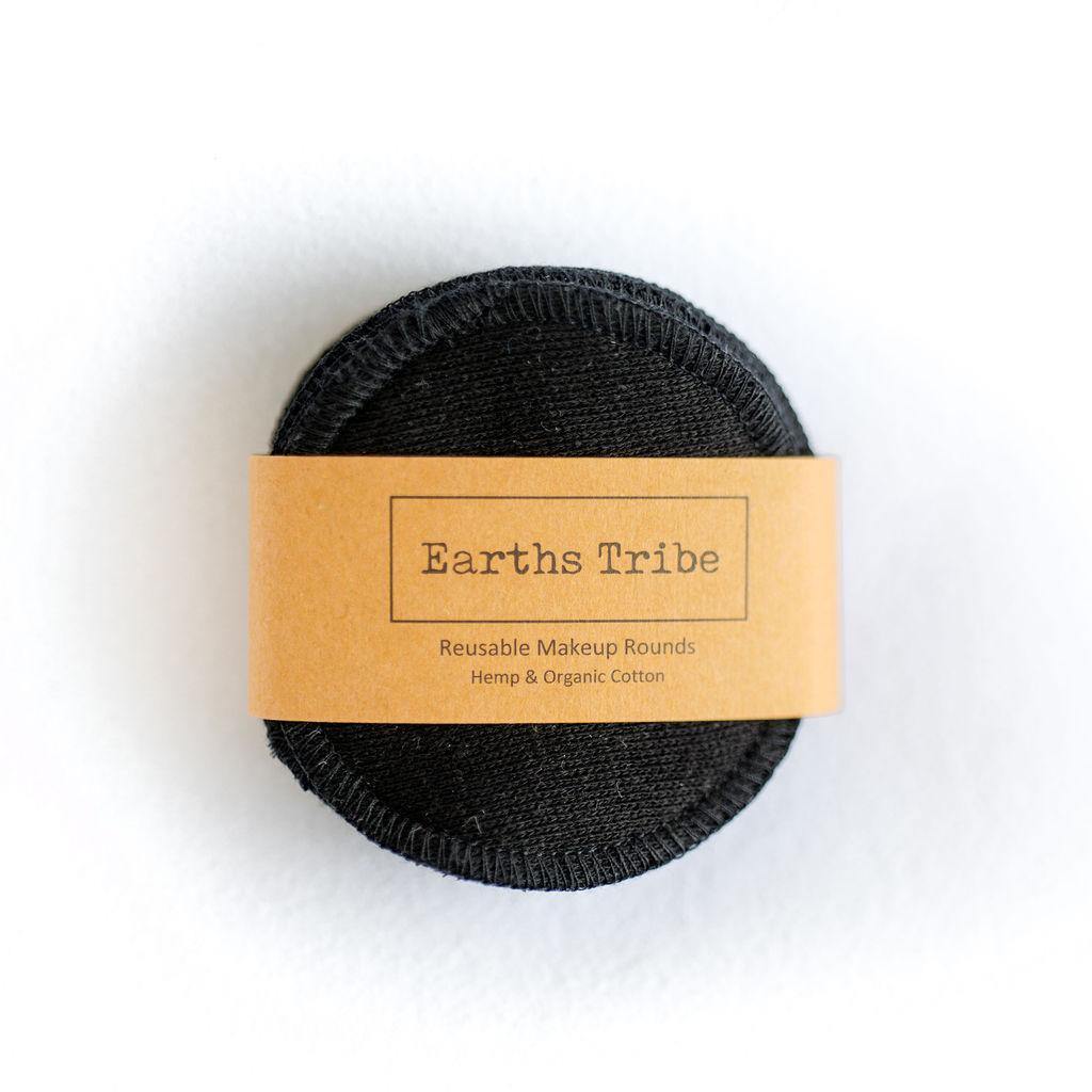 Reusable Hemp Makeup Rounds - Black