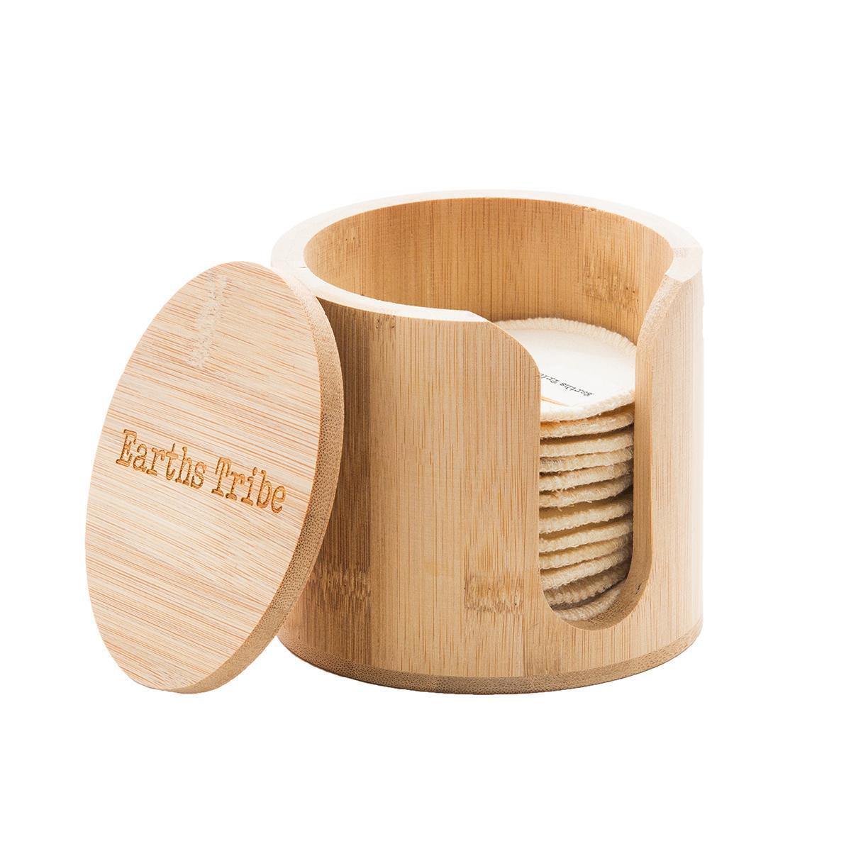 Bamboo Makeup Round Holder