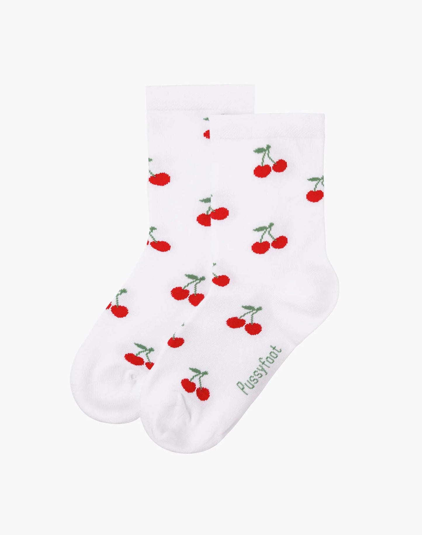 Women's Cherry Quarter Crew Socks - Two Pair - Size 2-8