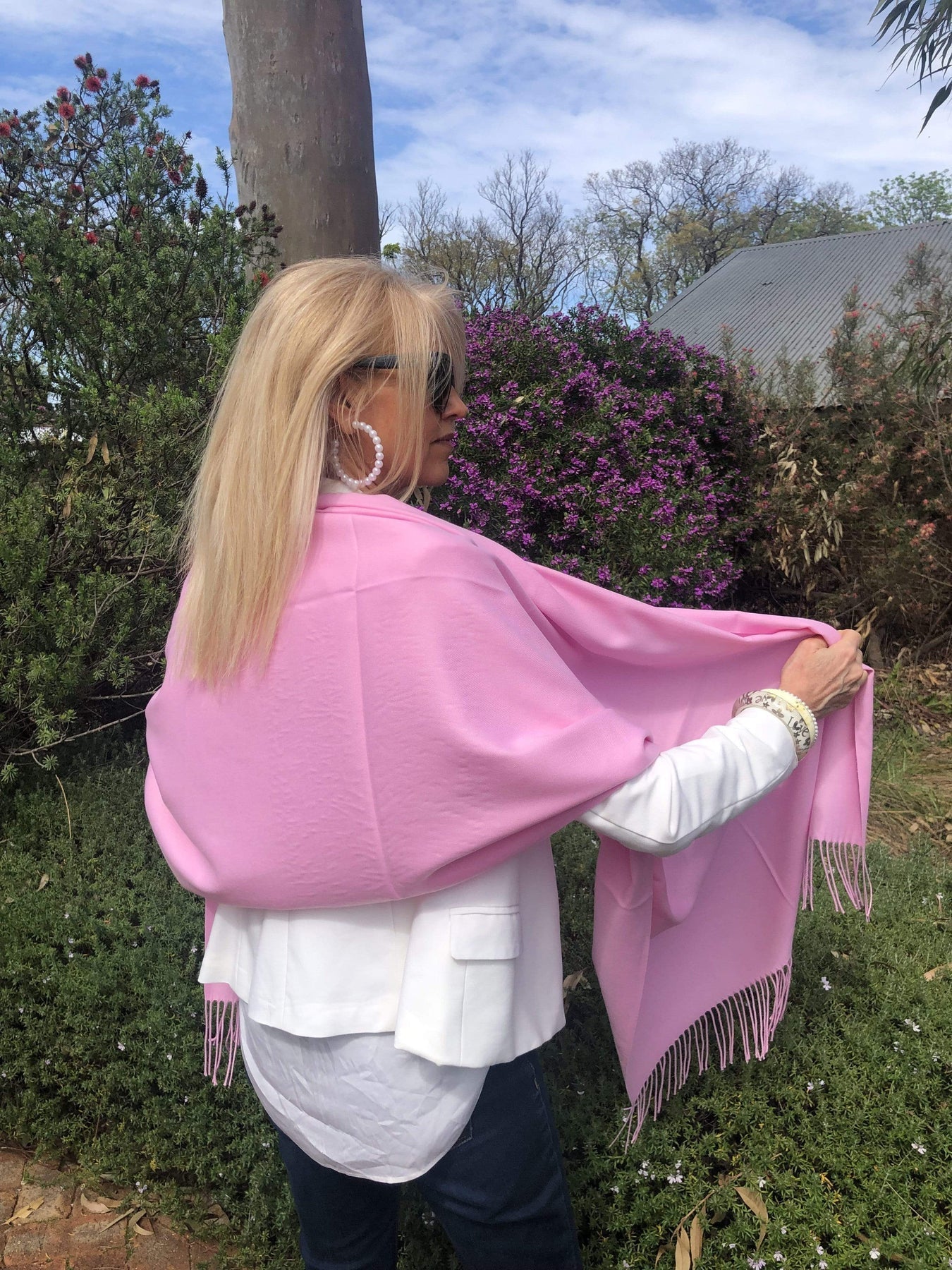 Pashmina shawl cashmere wool blend