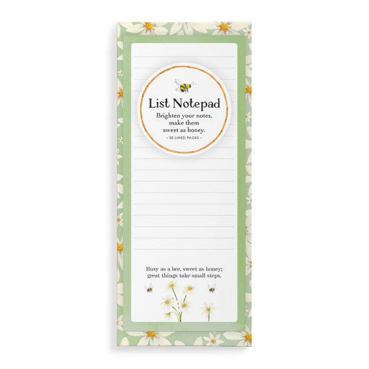 Bee List Notepad - Daisy