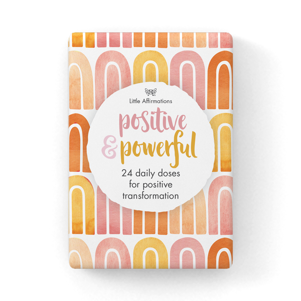 Positive and Powerful - 24 affirmation cards + stand