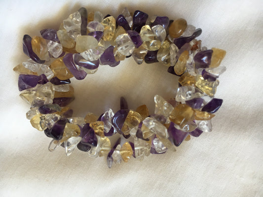 Crystal stone chip bracelets