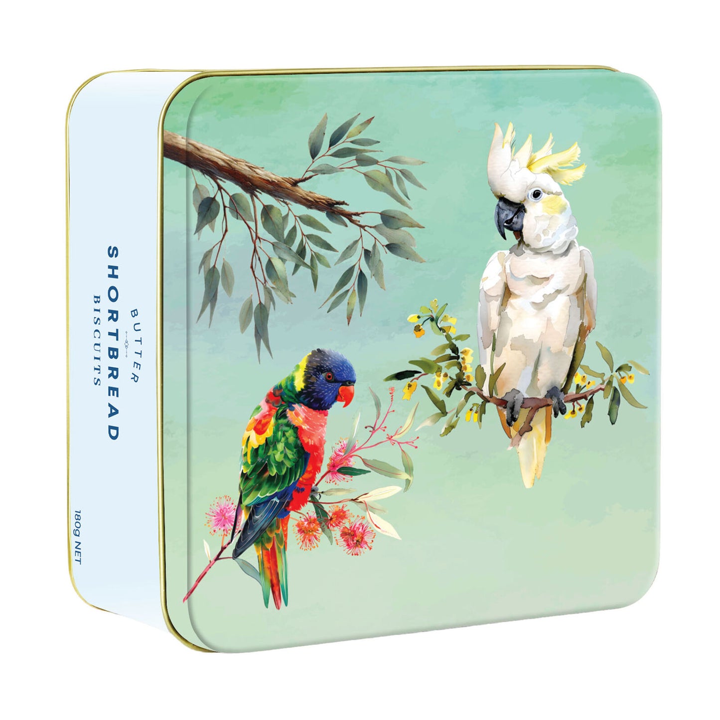 VPC Butter Shortbread Tin Aussie Birds Cockatoo 180g