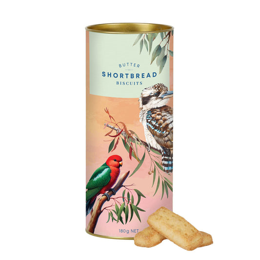 VPC Butter Shortbread Tube Aussie Birds Kookaburra 180g