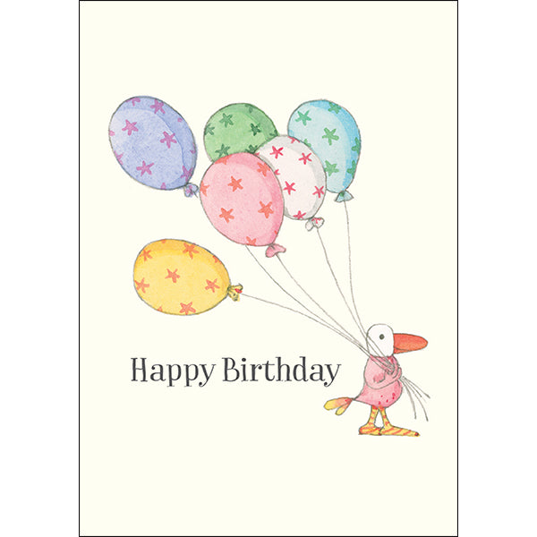 Happy Birthday - Balloons - Twigseeds Mini Card