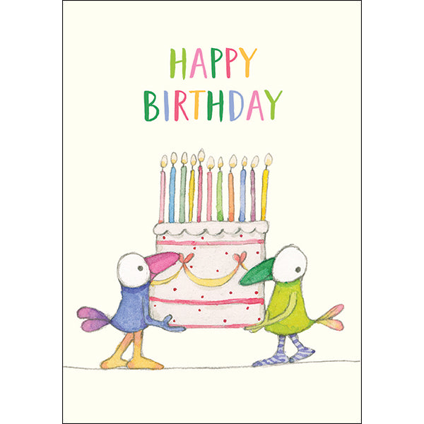 Happy Birthday - Cake - Twigseeds Mini Card