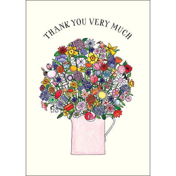 Thank you very much - Bunch of Flowers - Twigseeds Mini Card