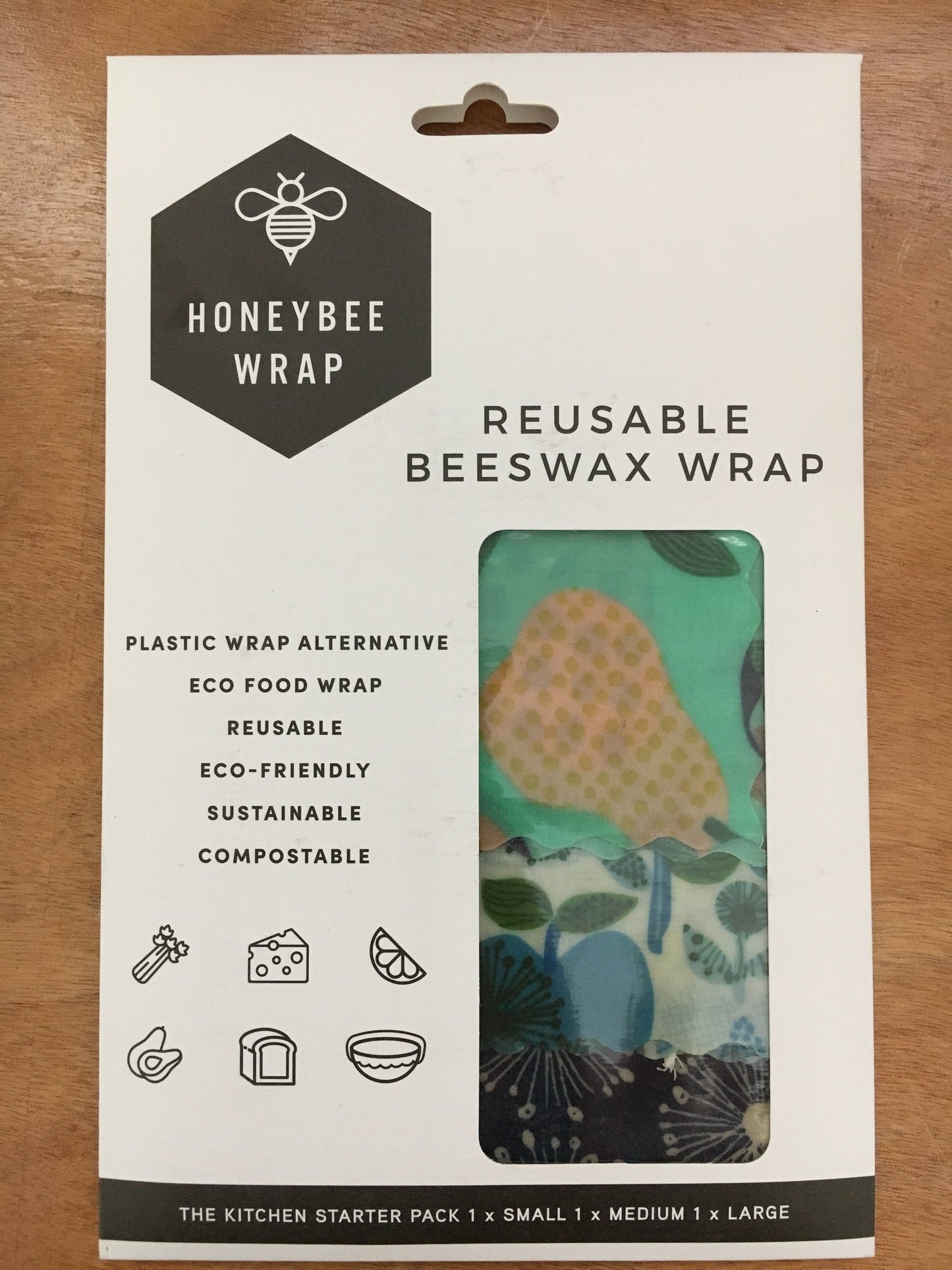 Reusable Beeswax Wrap - 3 pack